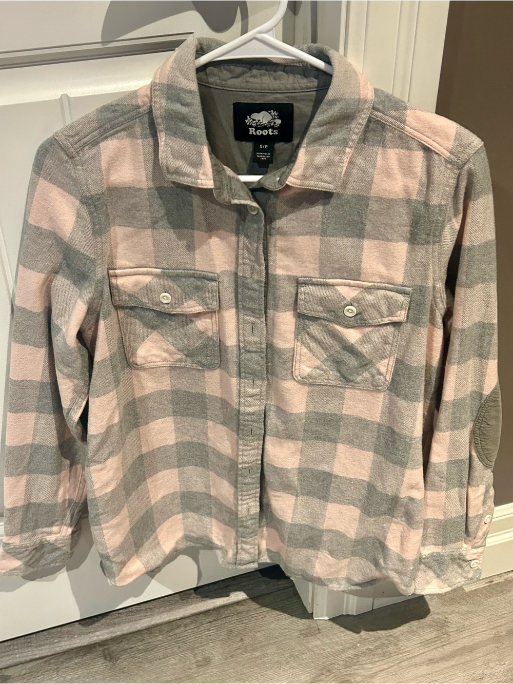 Roots Pink & Gray Plaid Button-Up Shirt